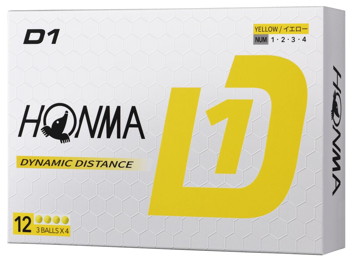 Honma D1, Yellow Golf Balls