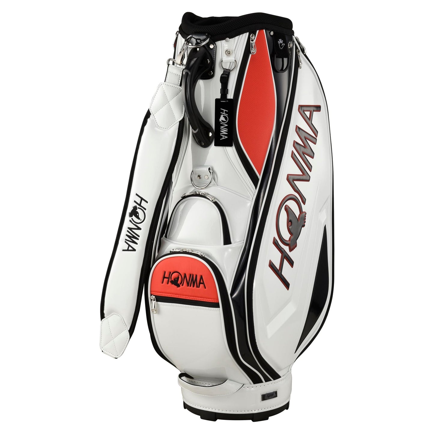 Honma Sports Cart Bag, White, Red, CB12305