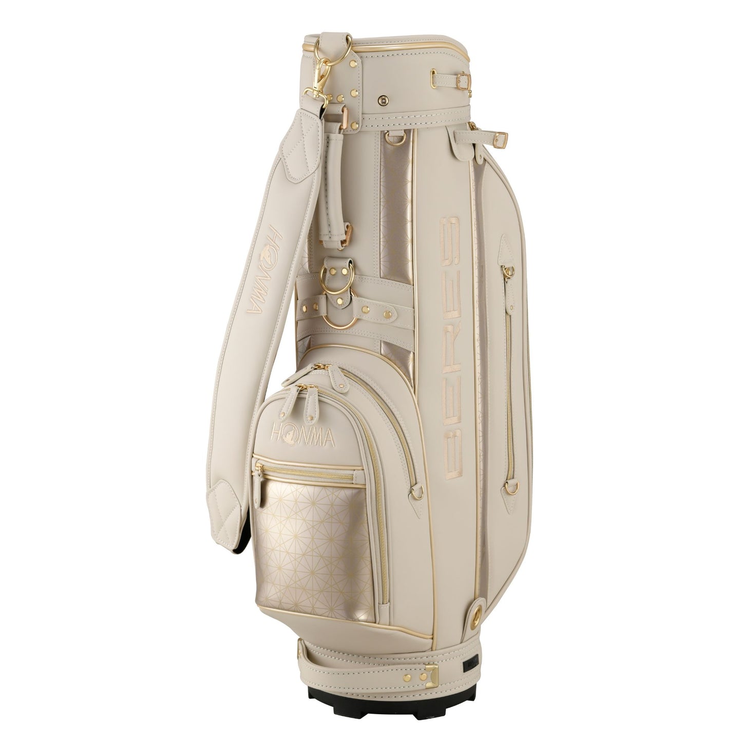Honma Beres 3 Star Ladies, Beige, Gold, premium golf cart bag, CB62601